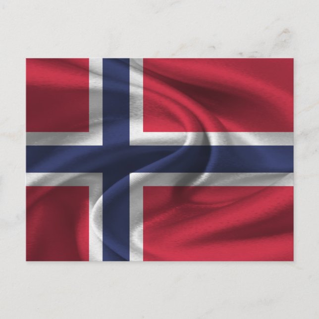 Cartão Postal Bandeira da Noruega (Frente)