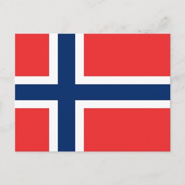 Cartão Postal Bandeira da Noruega (Frente)