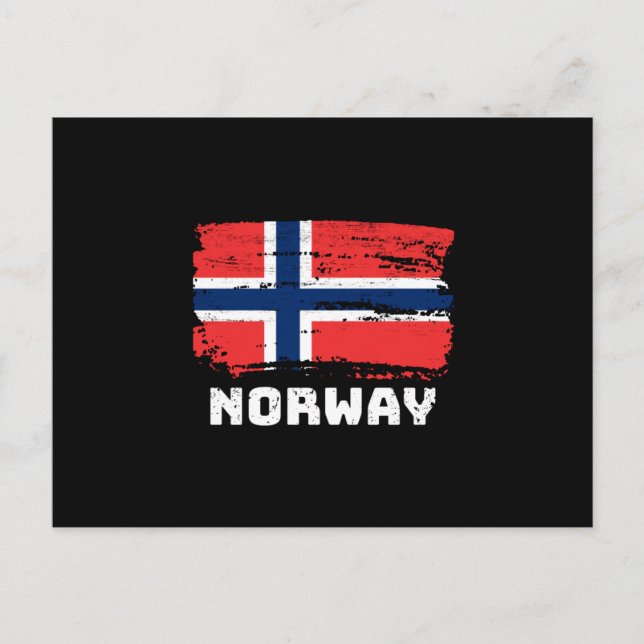 Cartão Postal Bandeira da Noruega (Frente)