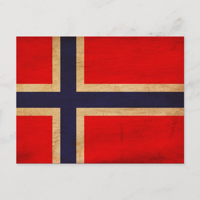 Cartão Postal Bandeira da Noruega (Frente)