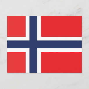 CARTÃO POSTAL BANDEIRA DA NORUEGA