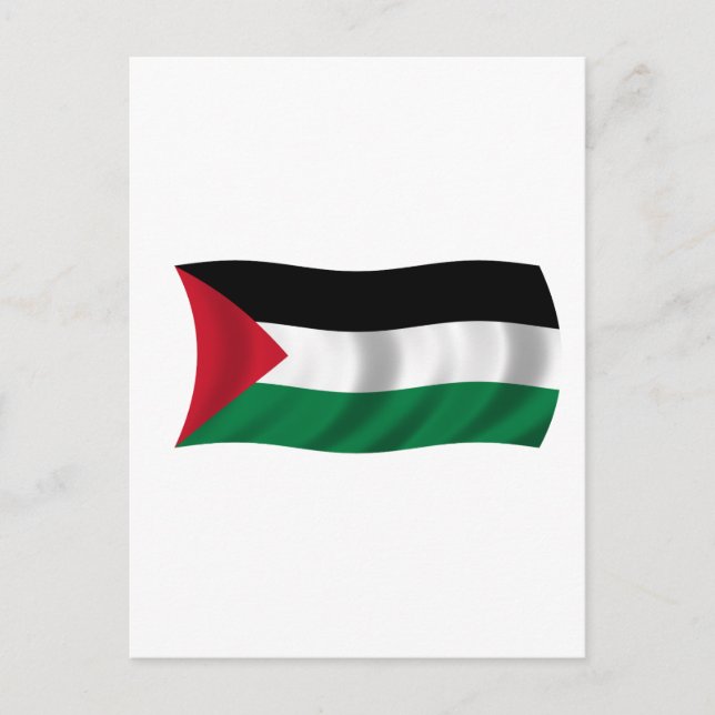 Cartão Postal Bandeira da Palestina (Frente)
