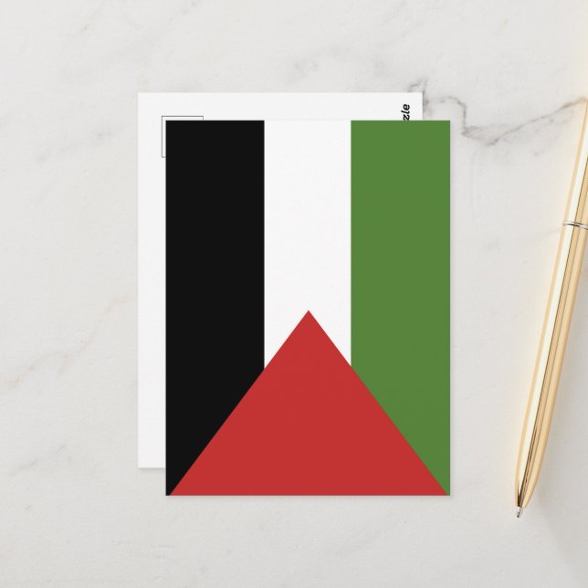 Cartão Postal bandeira da Palestina (Frente/Verso In Situ)