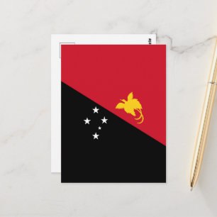 Cartão Postal bandeira da Papua-Nova Guiné
