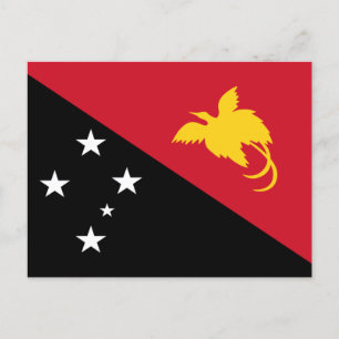 Cartão Postal Bandeira da Papua-Nova Guiné