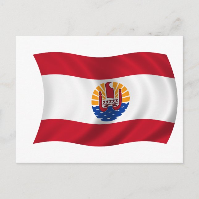 Cartão Postal Bandeira da Polinésia Francesa (Frente)