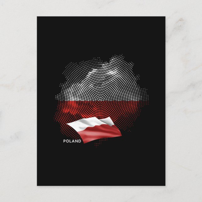 Cartão Postal bandeira da Polônia (Frente)