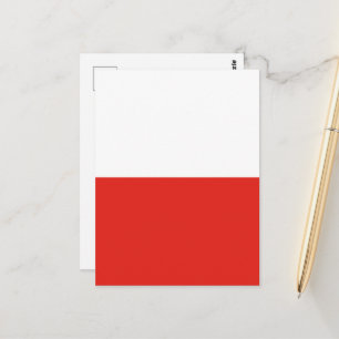 Cartão Postal bandeira da Polônia