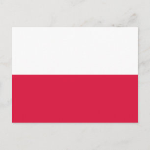 Cartão Postal Bandeira da Polônia