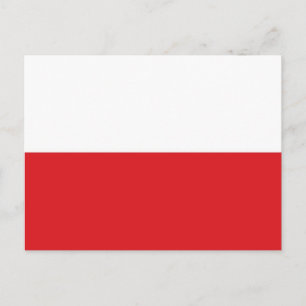 Cartão Postal Bandeira da Polônia