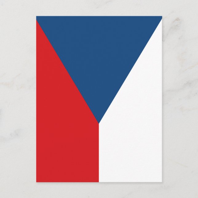 Cartão Postal Bandeira da República Checa (Frente)