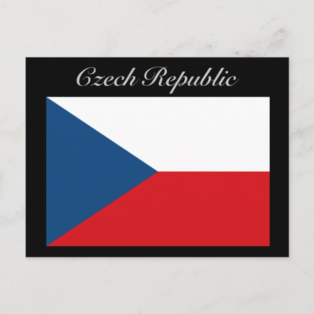 Cartão Postal Bandeira da República Checa - República Checa (Frente)