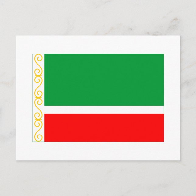 Cartão Postal Bandeira da República Chechena (Frente)