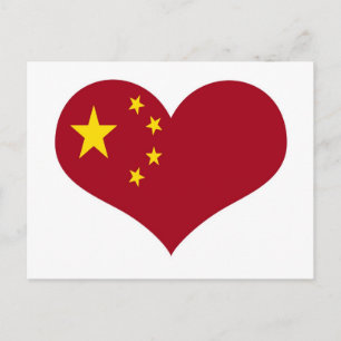 Cartão Postal Bandeira da República das Pessoasda China