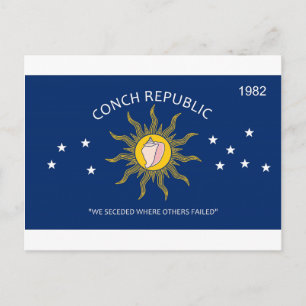 Cartão Postal Bandeira da república do Conch