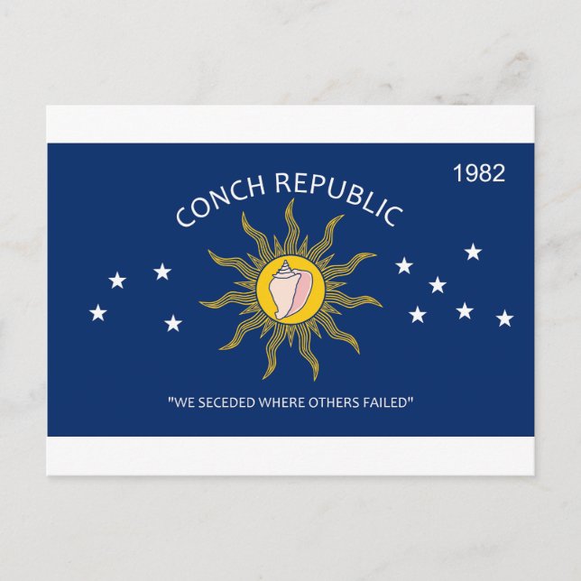 Cartão Postal Bandeira da república do Conch (Frente)