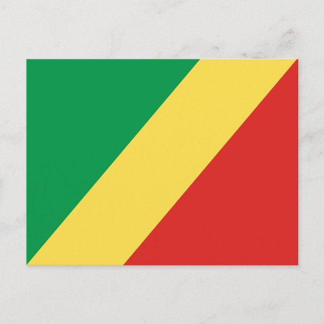 Cartão Postal Bandeira da República do Congo (Frente)