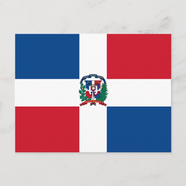 Cartão Postal Bandeira da República Dominicana (Frente)