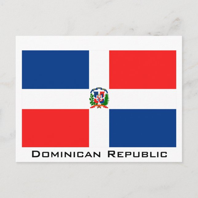 Cartão Postal Bandeira da República Dominicana (Frente)