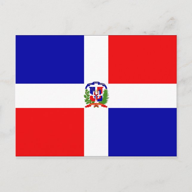 Cartão Postal Bandeira da República Dominicana (Frente)