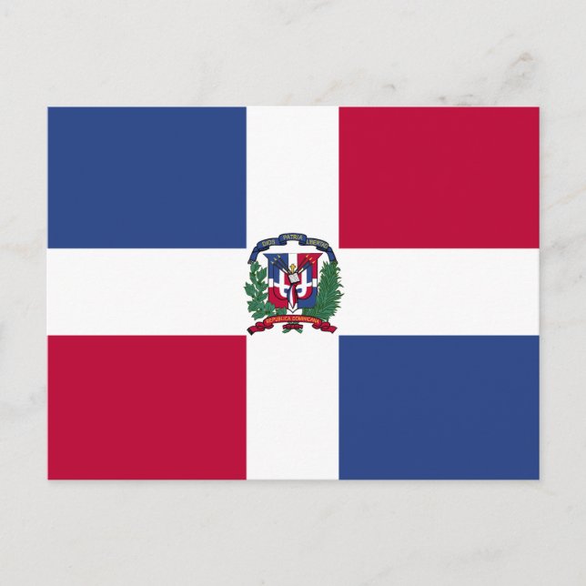 Cartão Postal Bandeira da República Dominicana (Frente)