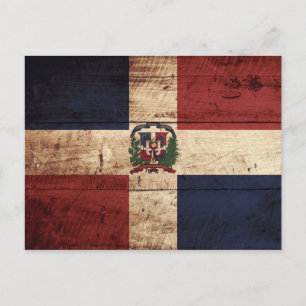 Cartão Postal Bandeira da República Dominicana no Velho Grão d