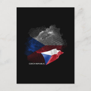 Cartão Postal bandeira da República Tcheca