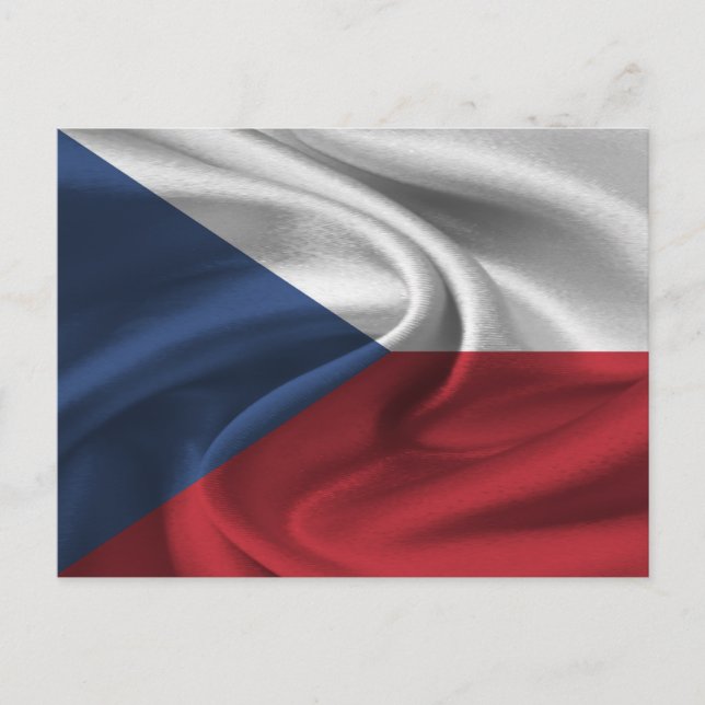 Cartão Postal Bandeira da República Tcheca (Frente)