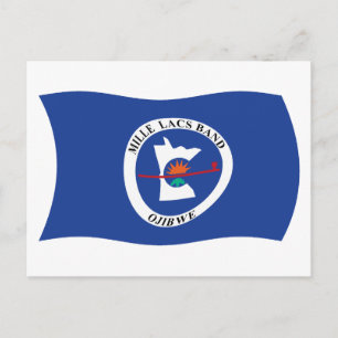 Cartão Postal Bandeira da Reserva da Banda Mille Lacs Cartão-pos