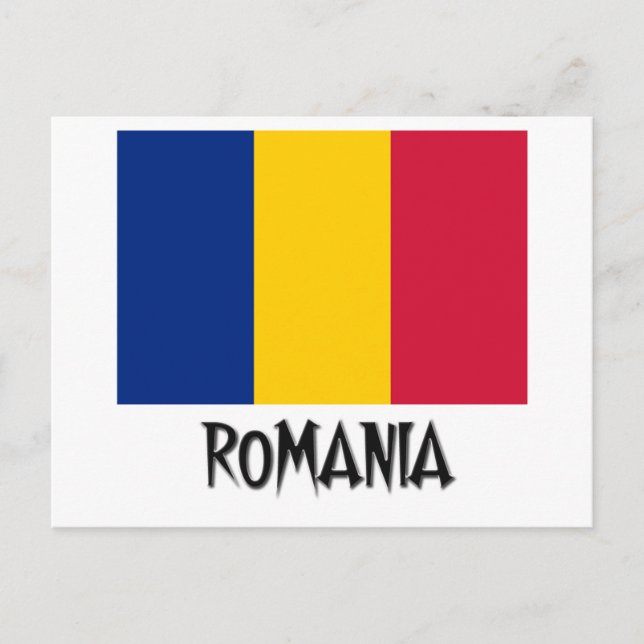Cartão Postal Bandeira da Romênia (Frente)