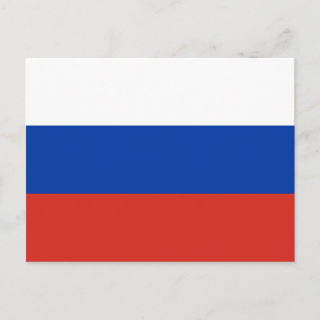 Cartão Postal Bandeira da Rússia (Frente)