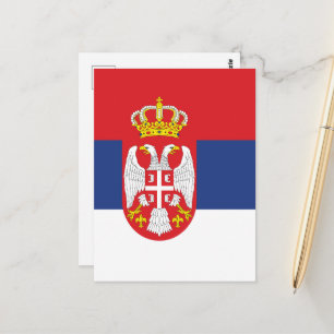 Cartão Postal Bandeira da Sérvia