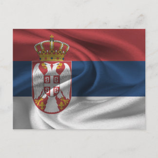 Cartão Postal Bandeira da Sérvia