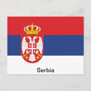 Cartão Postal Bandeira da Sérvia