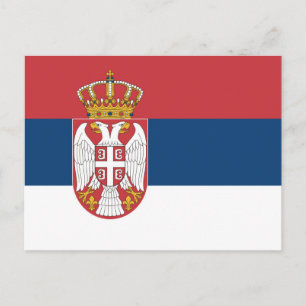 Cartão Postal Bandeira da Sérvia