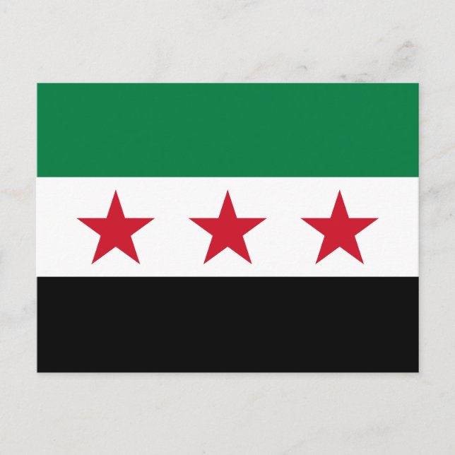 Cartão Postal Bandeira da Síria (Frente)