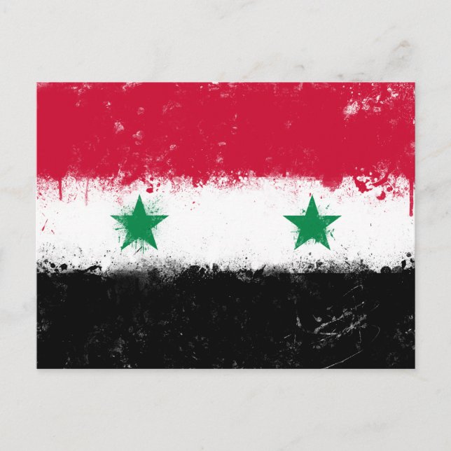 Cartão Postal Bandeira da Síria (Frente)