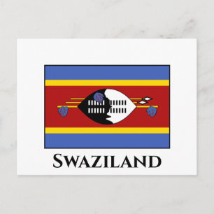 Cartão Postal Bandeira da Suazilândia