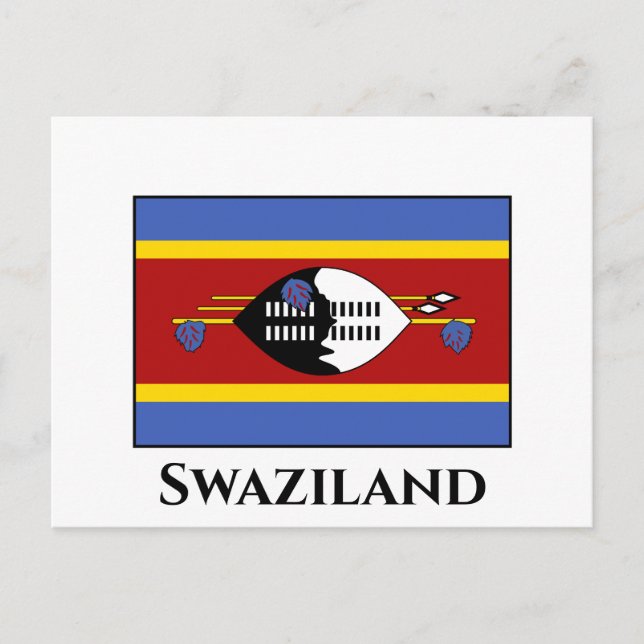 Cartão Postal Bandeira da Suazilândia (Frente)