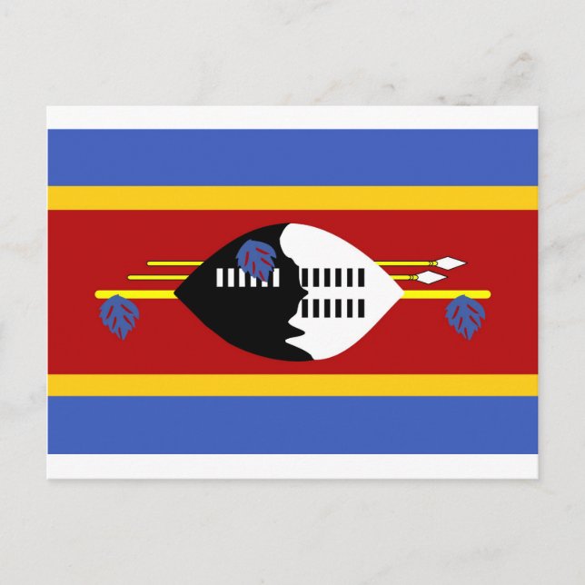 Cartão Postal bandeira da Suazilândia (Frente)
