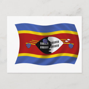 Cartão Postal Bandeira da Suazilândia
