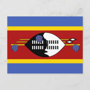 Cartão Postal Bandeira da Suazilândia