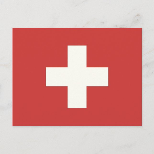 Cartão Postal Bandeira da Suiça (Frente)