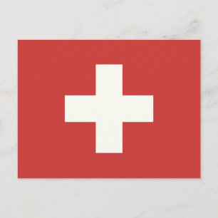 Cartão Postal Bandeira da Suiça
