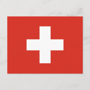 Cartão Postal Bandeira da Suíça