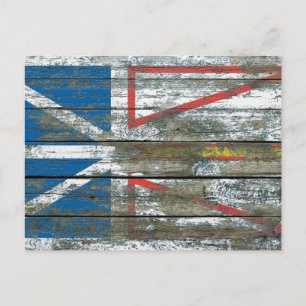 Cartão Postal Bandeira da Terra Nova no Efeito dos Conselhos de