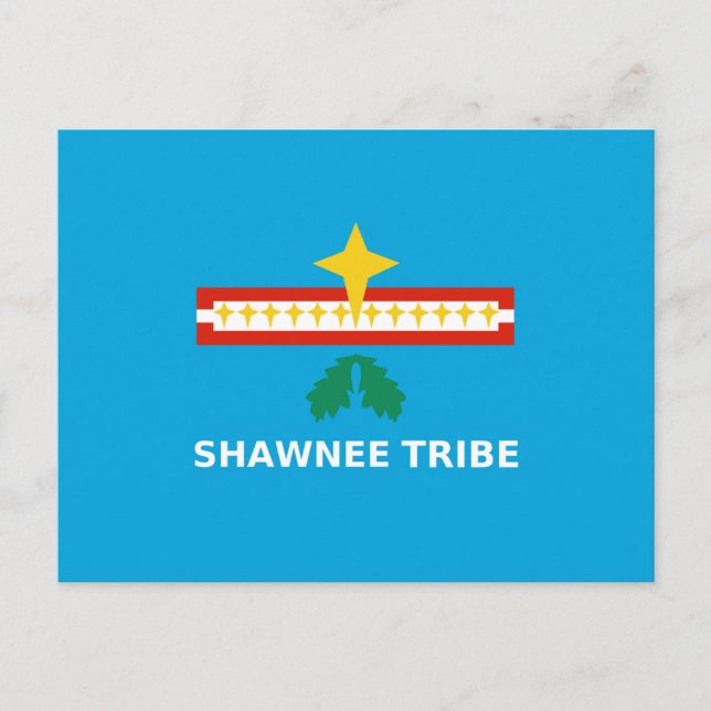 Cartão Postal Bandeira da Tribo Shawnee de Oklahoma (Frente)