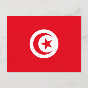 Cartão Postal Bandeira da Tunísia