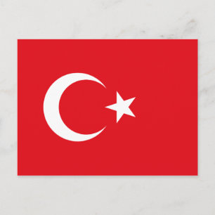 Cartão Postal Bandeira da Turquia
