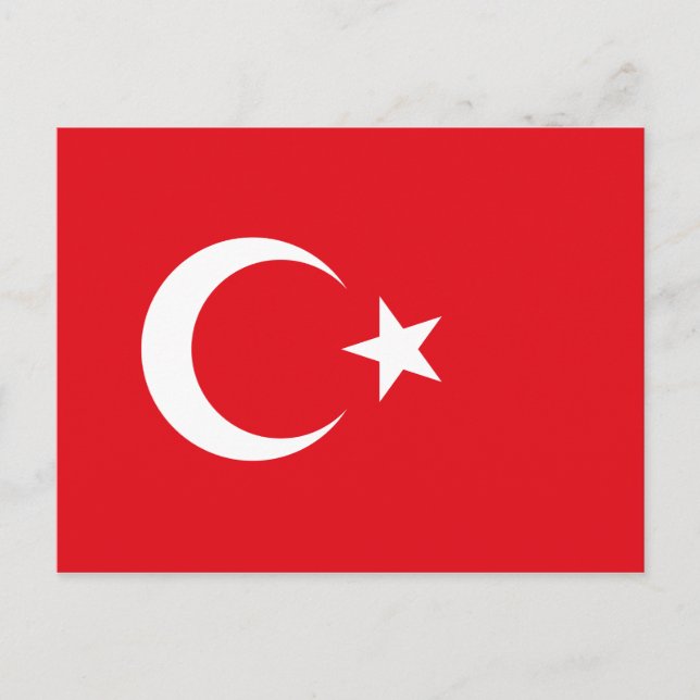Cartão Postal Bandeira da Turquia (Frente)